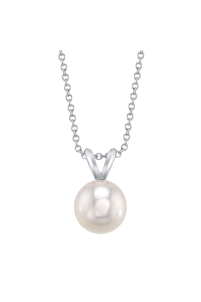 14K Gold Akoya Pearl Classic Pendant, Main, color, White Pearl