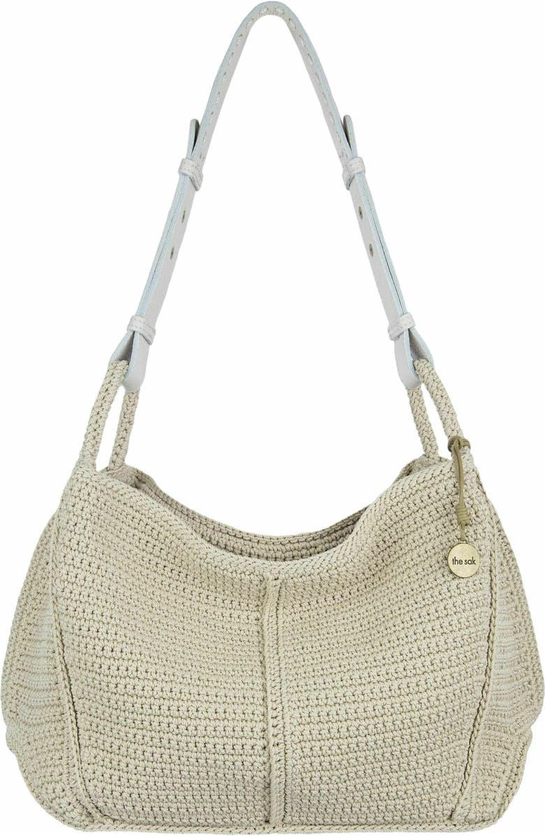 The Sak Los Feliz Hobo Leather Bag, Main, color, Ecru