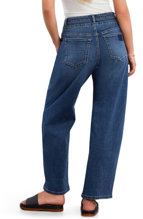 Hint Of Blu Abigail Double Waist Relaxed Straight Leg Jeans In Multi