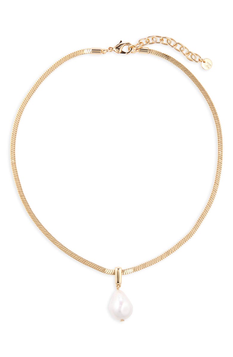 Nordstrom Luminescent Imitation Pearl Pendant Necklace, Main, color,