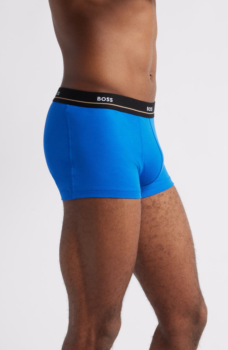 HUGO Assorted 5-Pack Power Stretch Cotton Trunks, Alternate, color, 