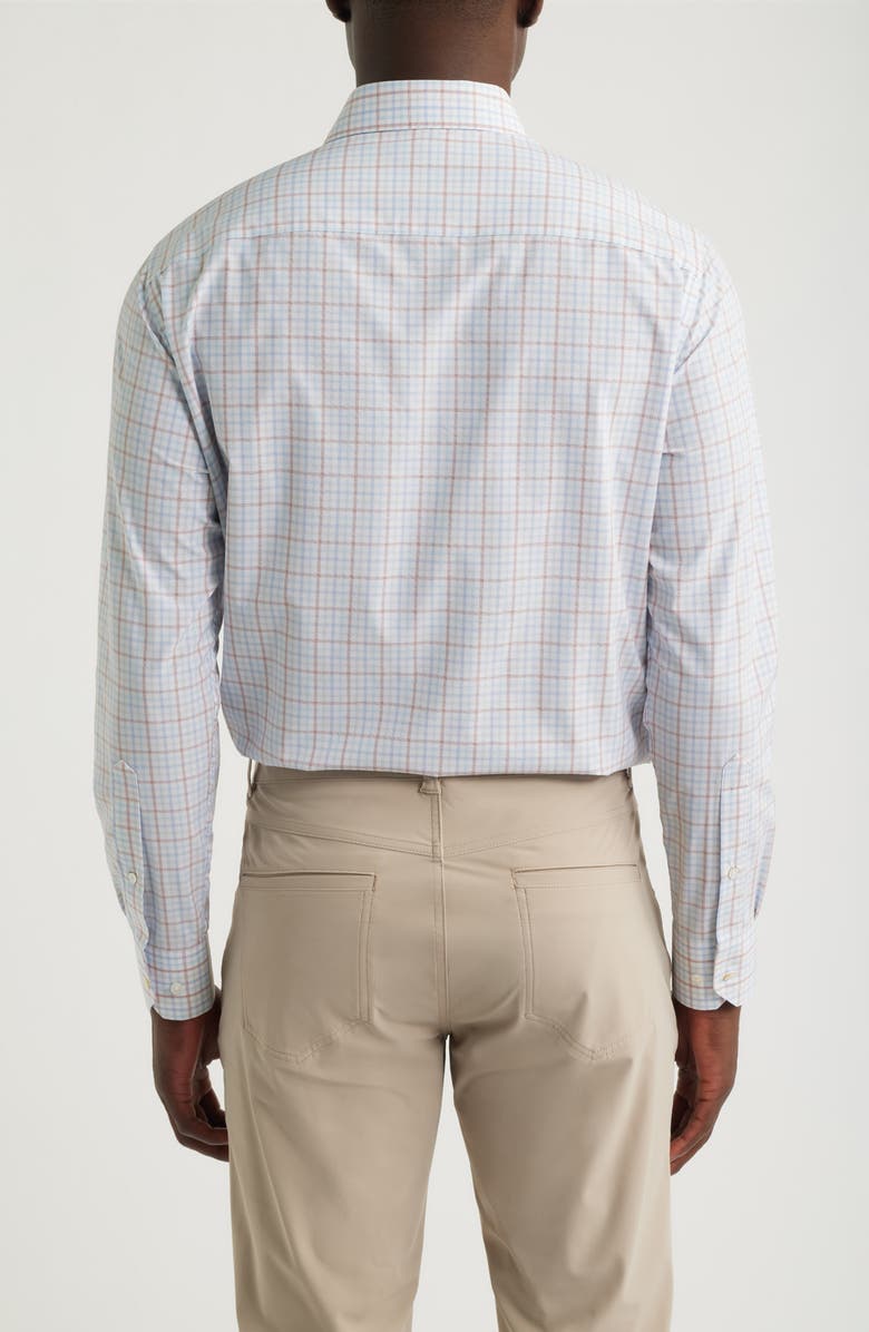 Peter Millar Crown Crafted Main Performance Poplin Button-Up Shirt, Alternate, color, Blue Frost