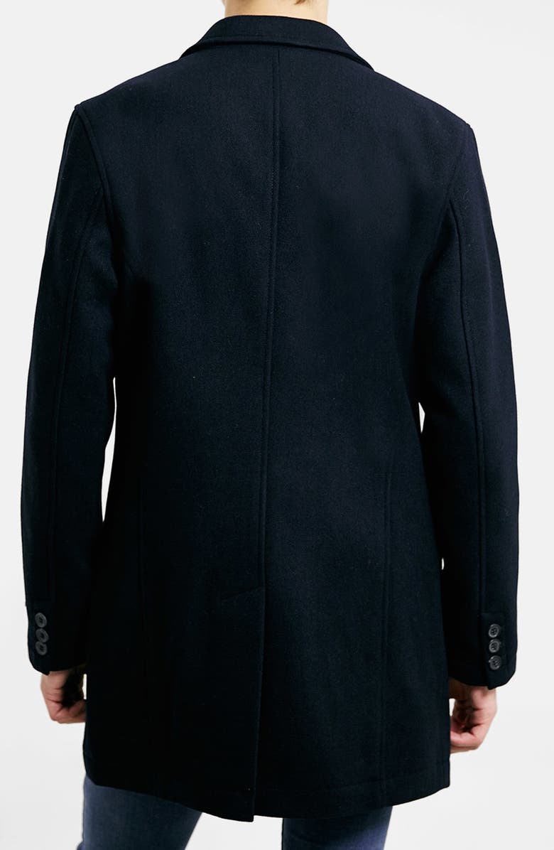 Topman Wool Blend Car Coat, Alternate, color, 