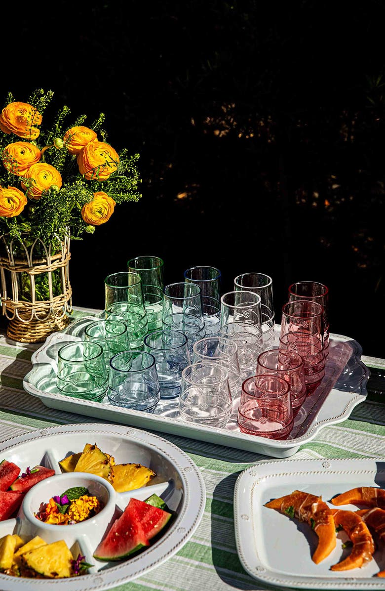 Juliska Amalia Acrylic Set of 4 Large Tumblers, Alternate, color, Clear