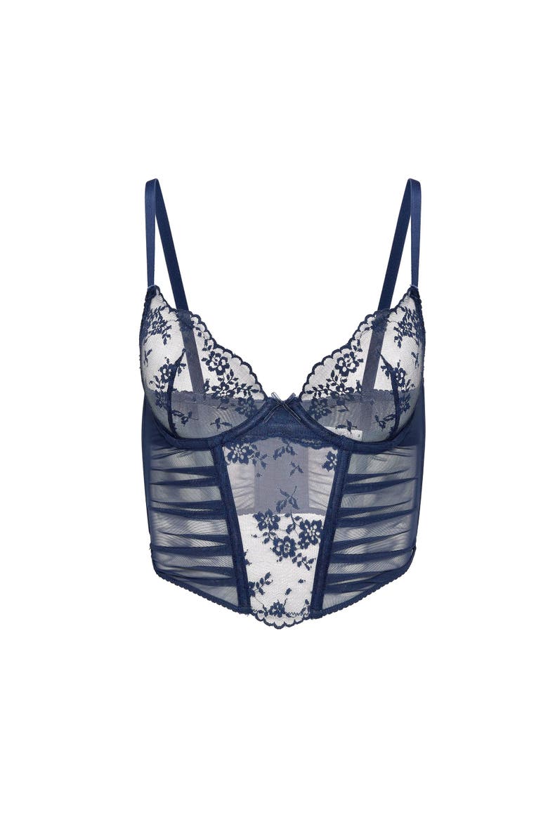 Avara Bustier Corset, Alternate, color, Dark blue