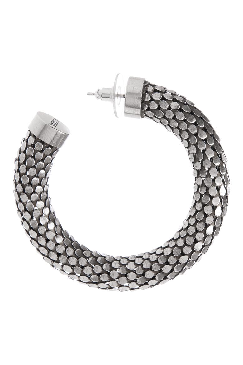 Large Hoop Earrings, Alternate, color, SILVER
