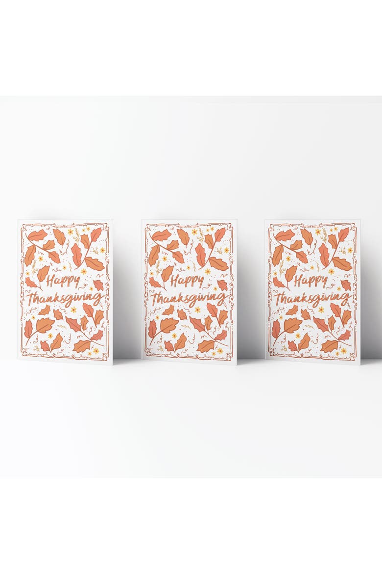 Fall/Halloween Greeting Card Pack Sets (3 ct) Leafy Thanksgiving, Main, color, Multi-Pack