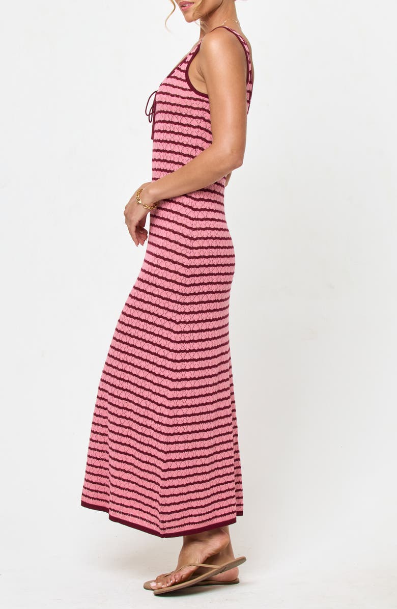 LSPACE Rosalie Maxi Cover-Up Dress, Alternate, color, Strawberry Stripe