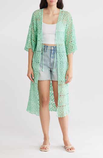 AREA STARS Open Knit Cardigan Duster