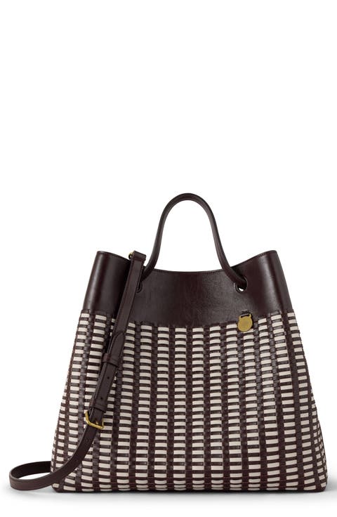 Woven Leather Tote