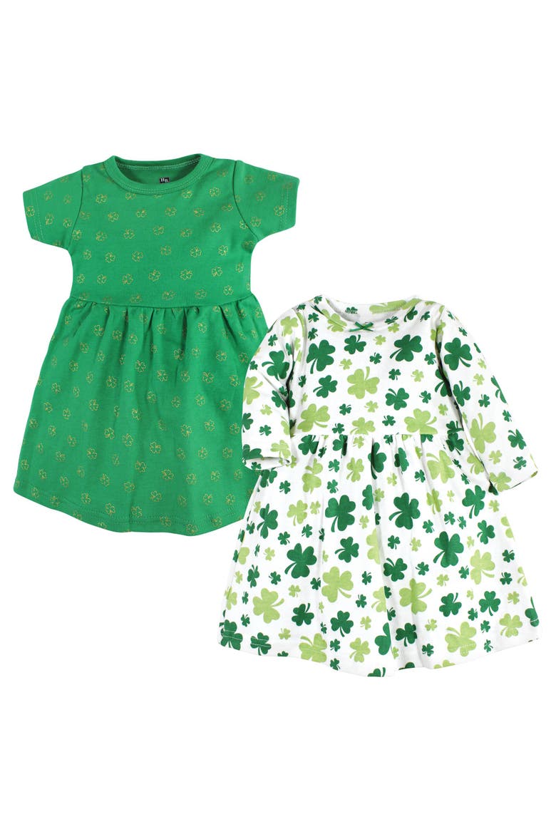 Stylish Baby Dress 2Pk, Main, color, Green Shamrocks