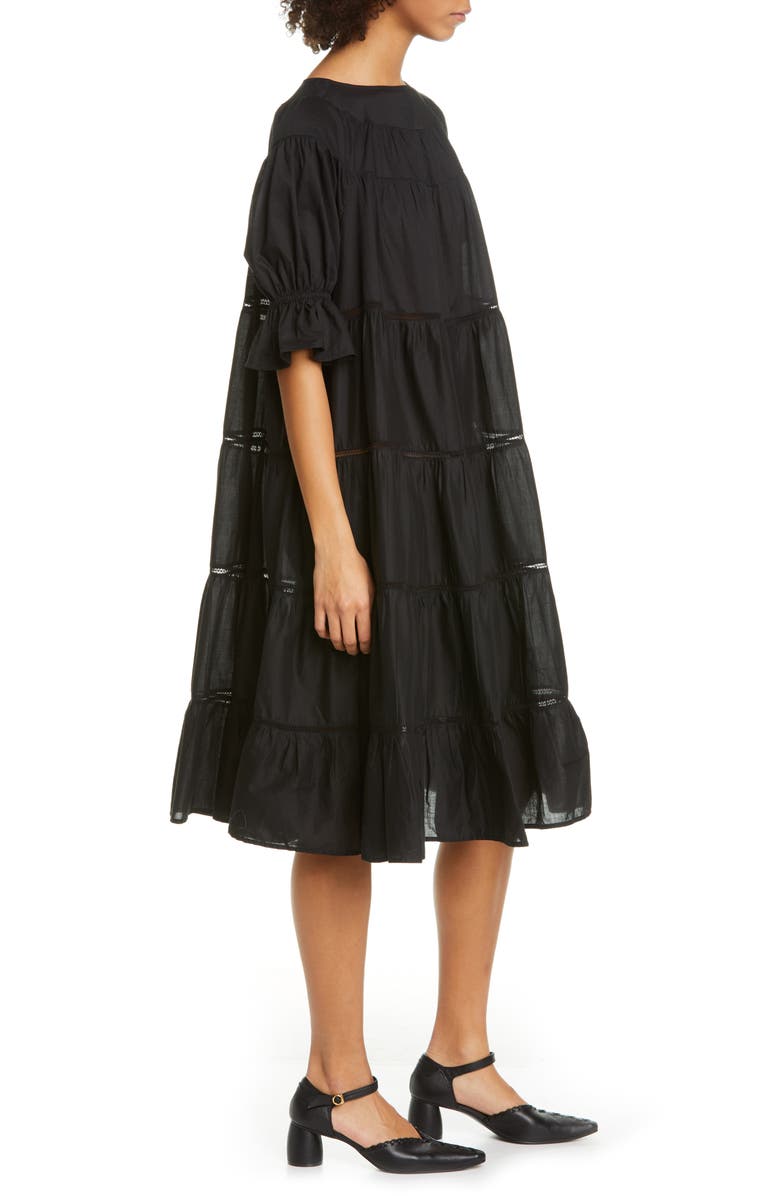 Merlette Paradis Open Tier Cotton Dress, Alternate, color, 