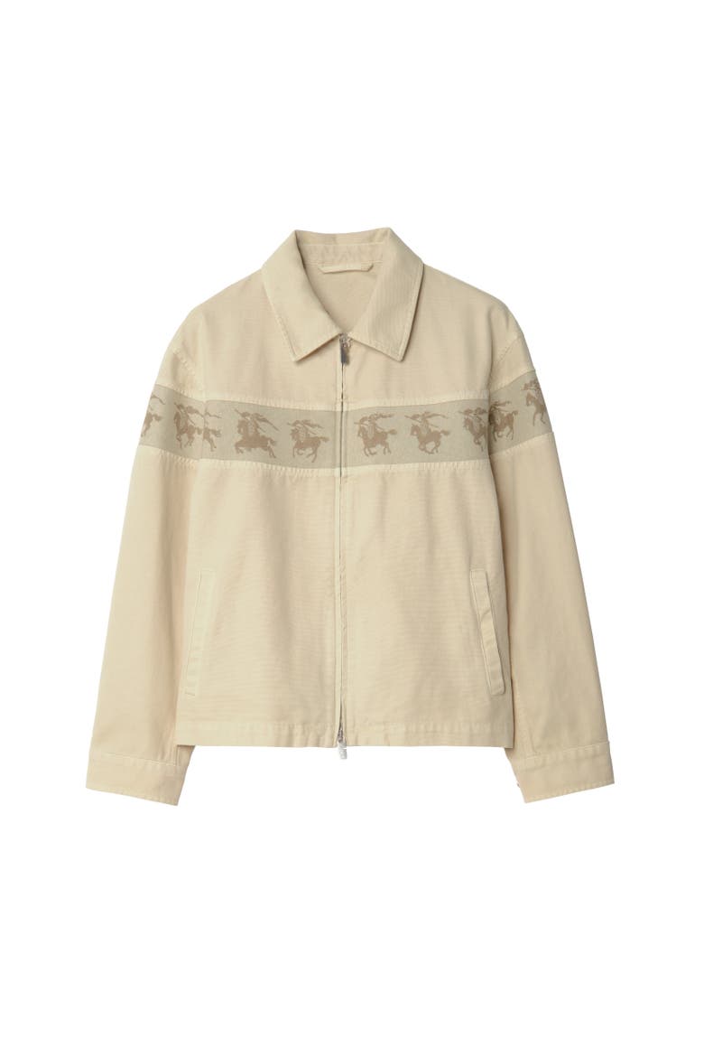 Galloping Knight Cotton Canvas Jacket, Alternate, color, Tundra beige