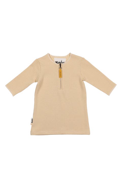 Kids' Microgrid Long Sleeve Zip Top (Toddler & Little Kid)