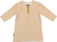 Manière Kids' Microgrid Long Sleeve Zip Top