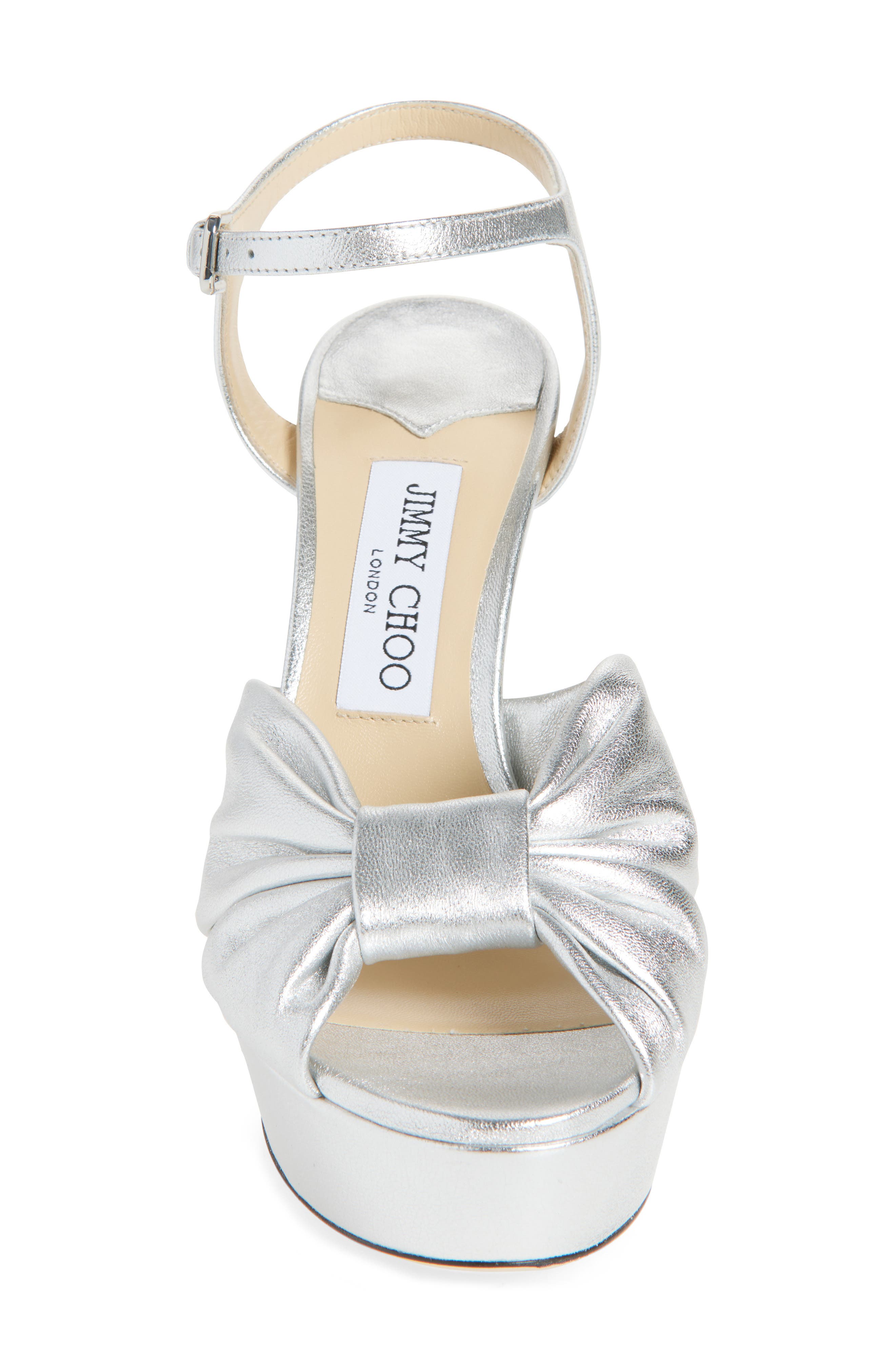Jimmy Choo Heloise Platform Sandal, Alternate, color, Silver