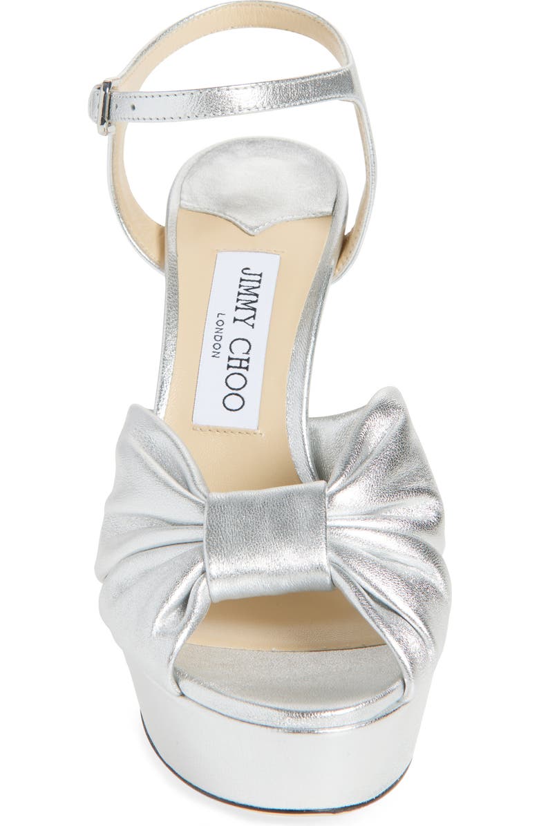 Jimmy Choo Heloise Platform Sandal, Alternate, color, Silver