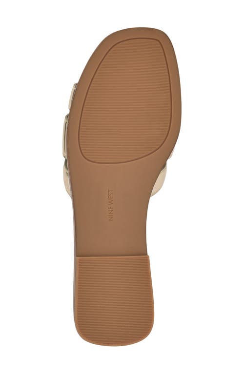 Shop Nine West Germani Slide Sandal In Gold