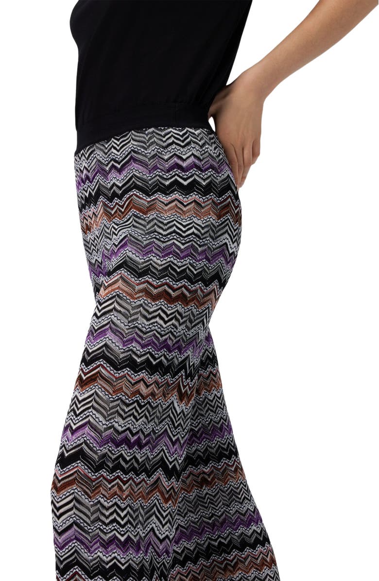 Missoni Straight Long Pants In English Rib Knit, Alternate, color, Multicoloured
