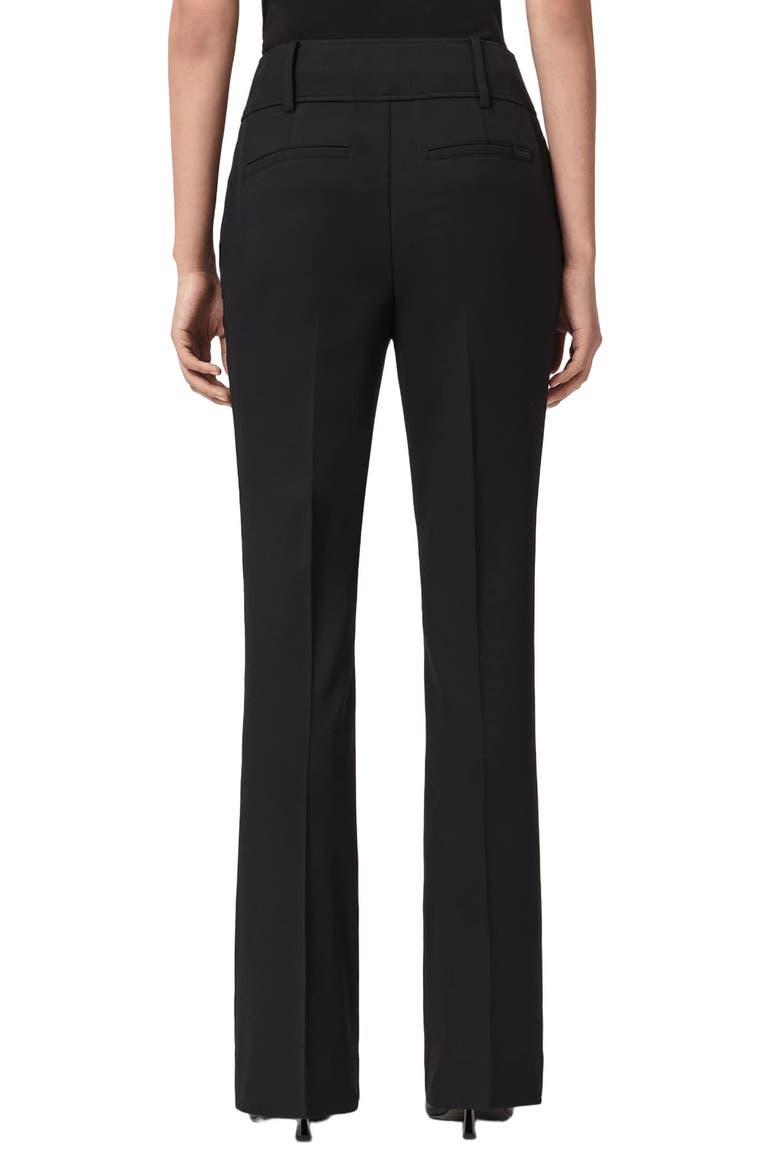 Astra Pleated Flare Leg Pants, Alternate, color, BLACK