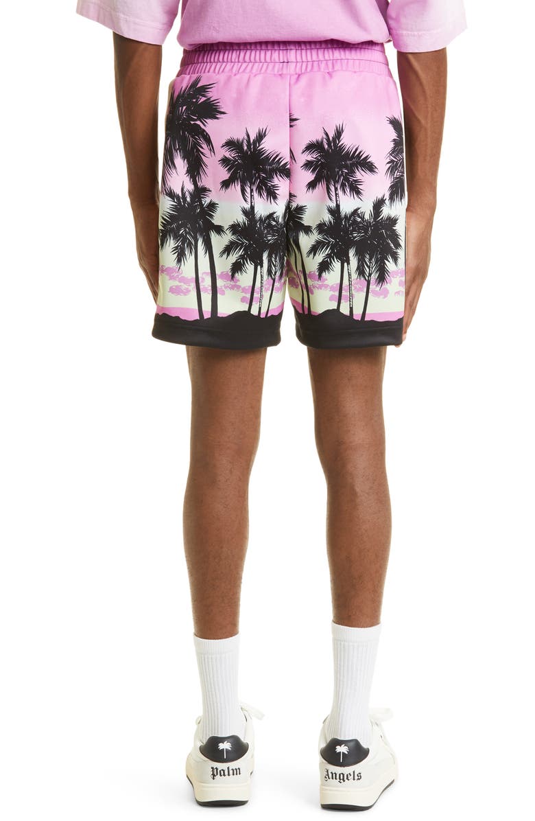 Palm Angels Pink Sunset Track Shorts, Alternate, color,