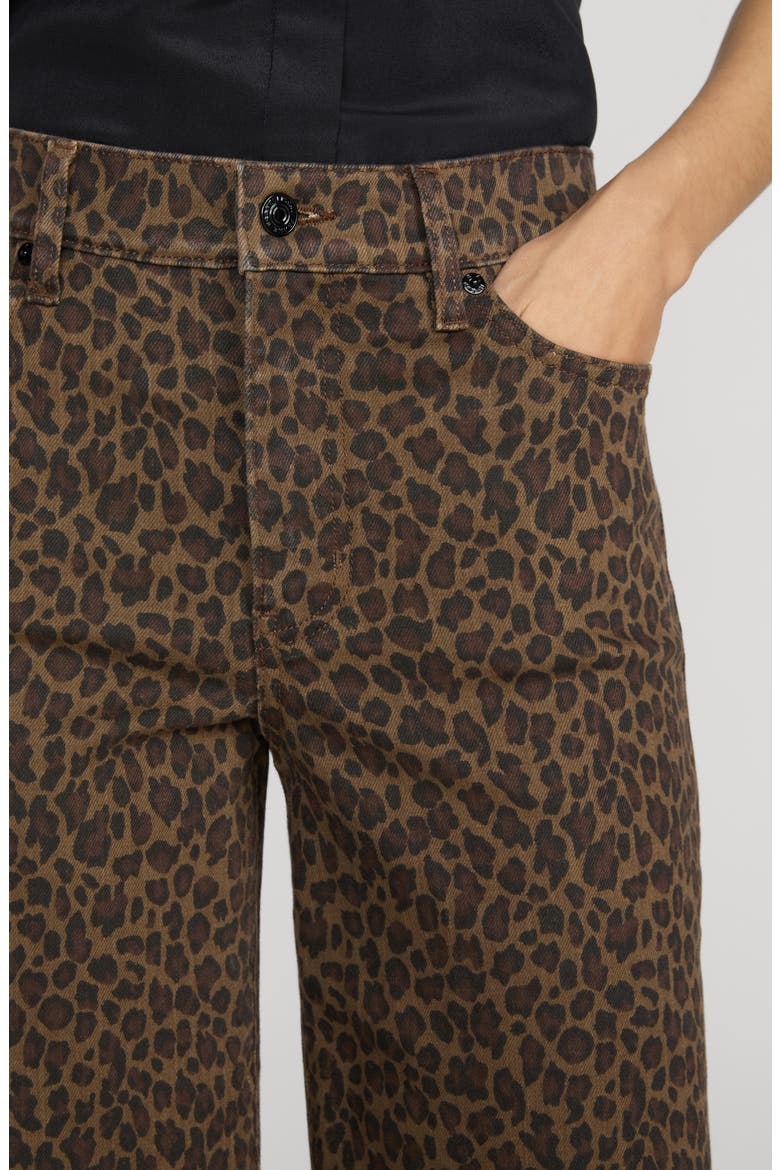 Le Slim Palazzo High Waist Wide Leg Jeans, Alternate, color, LEOPARD