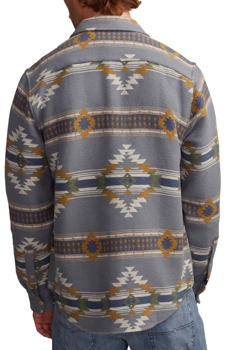 Lucky Brand Southwestern Humboldt Button-Up Cotton Shirt, Alternate, color, Blue Multi