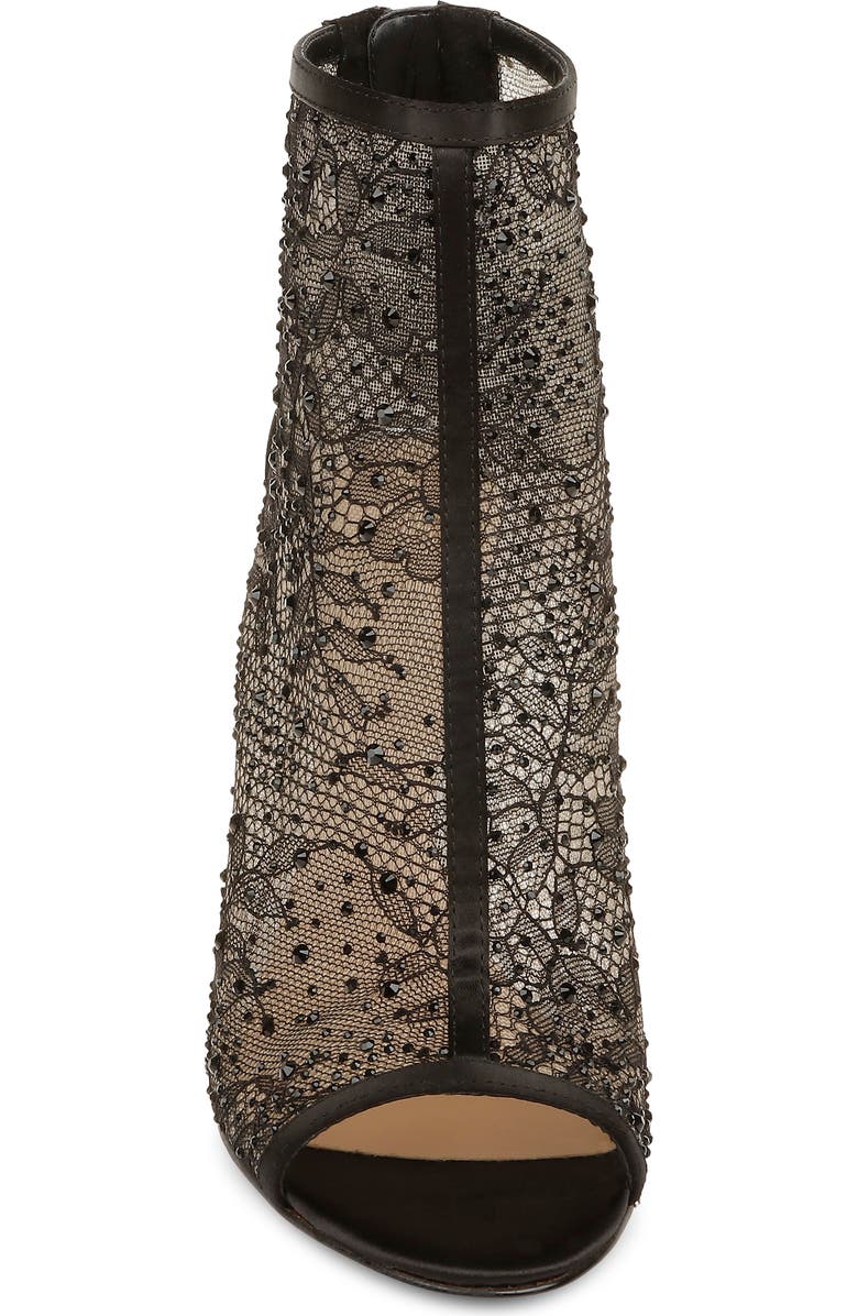 Jewel Badgley Mischka Jewel Crystal Embellished Lace Bootie, Alternate, color,