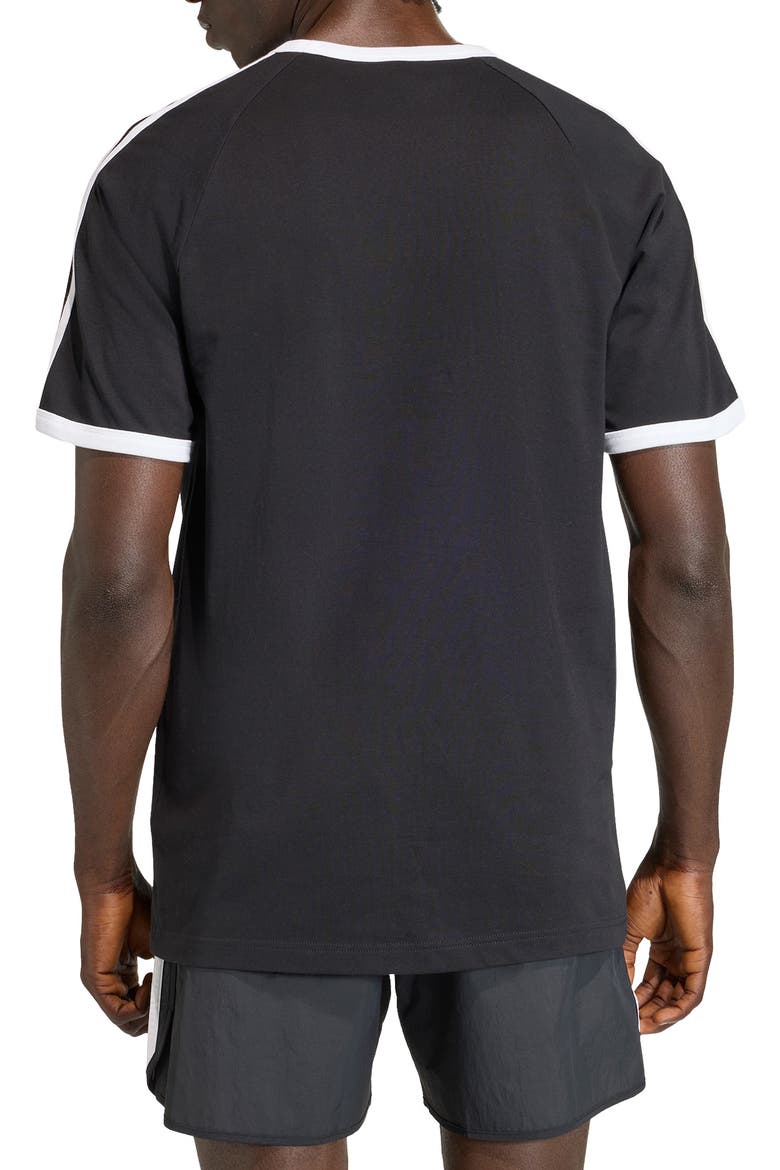 3-Stripes Cotton T-Shirt, Alternate, color, BLACK