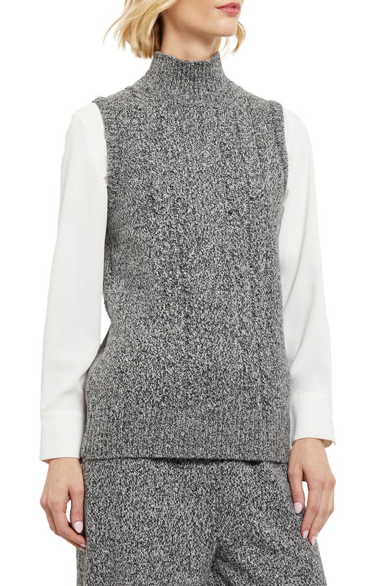 Misook Cable Knit Sleeveless Top, Main, color, 