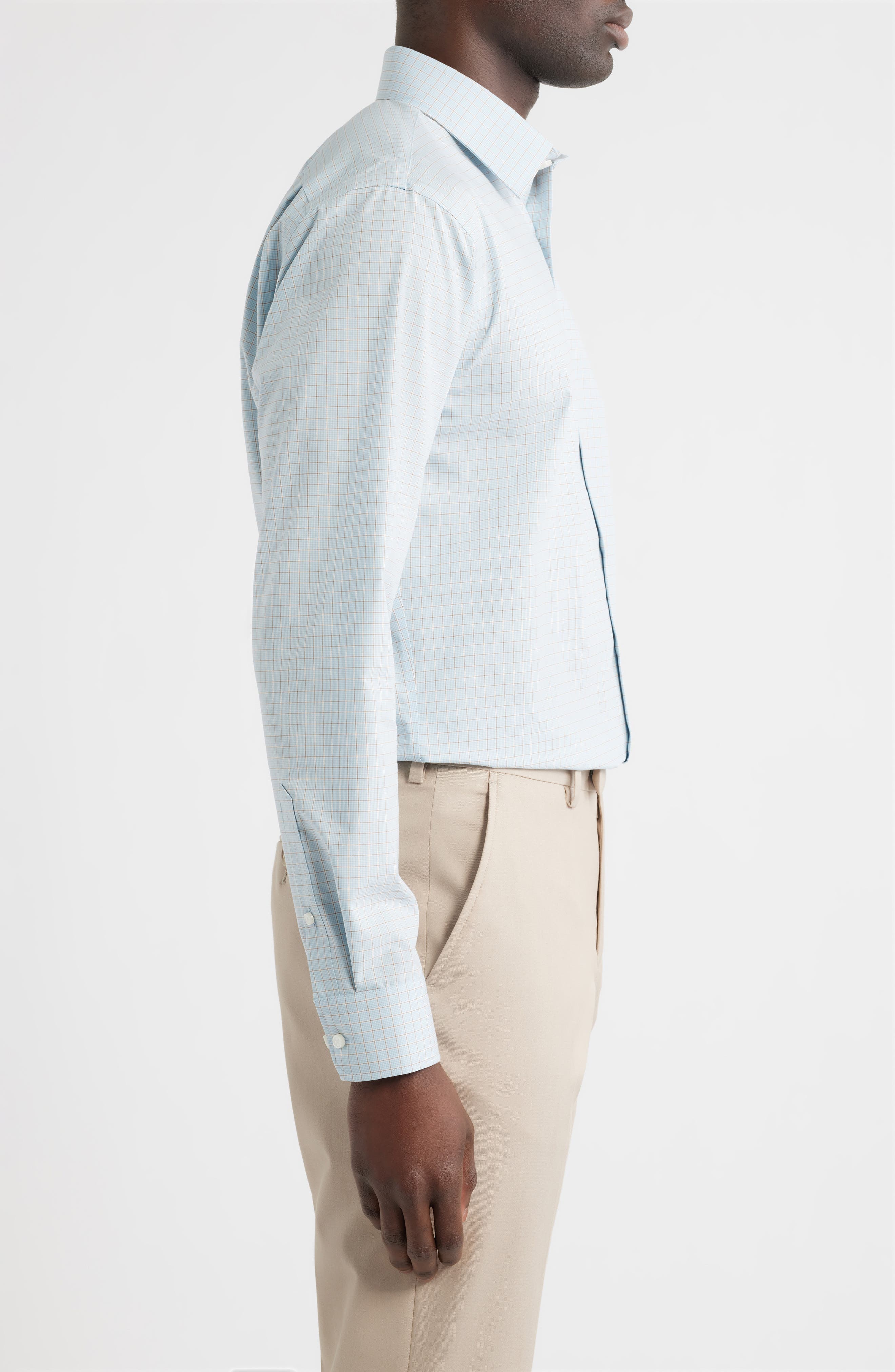 Nordstrom Arcadia Signature Trim Fit Check Cotton Dress Shirt (Men ...