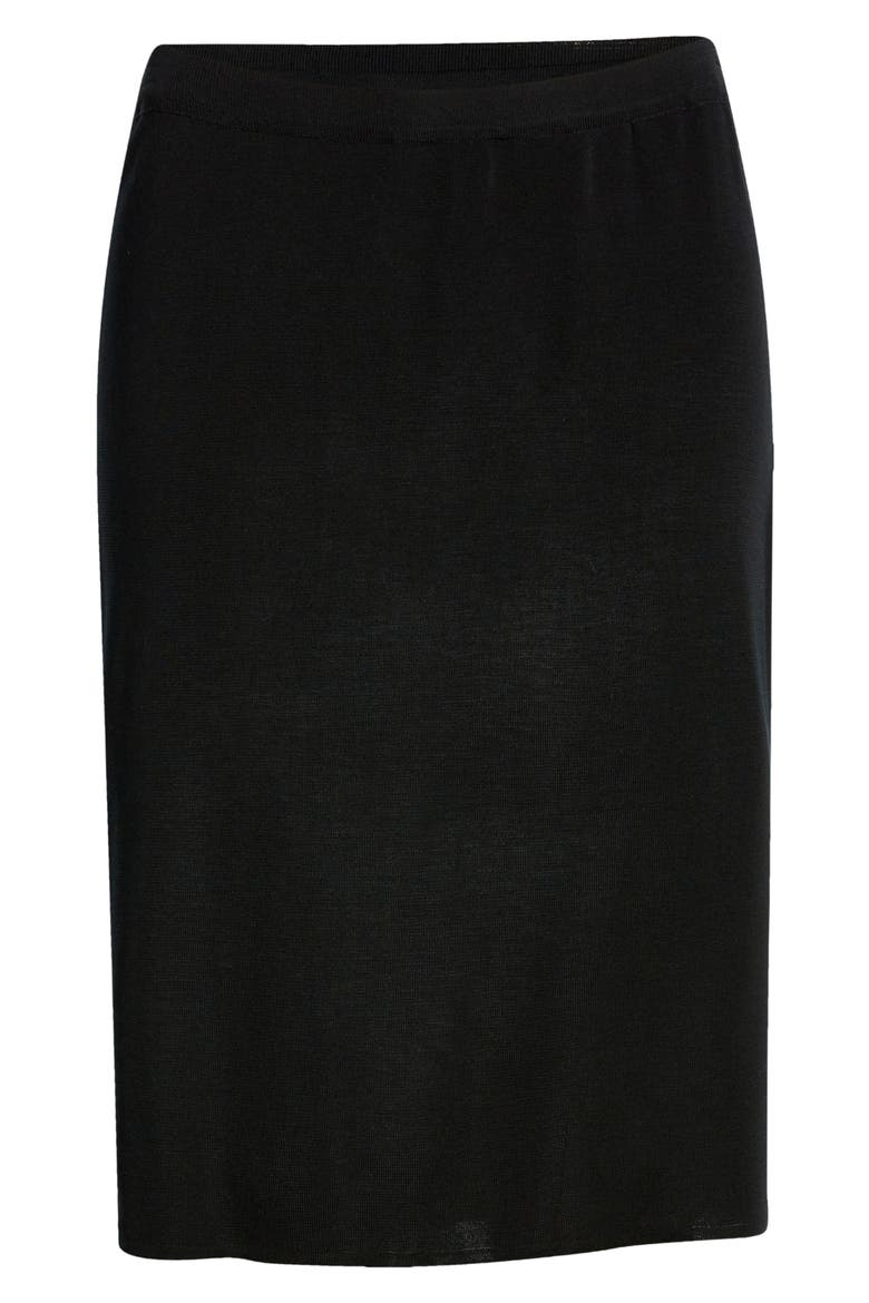Knit Pencil Skirt, Alternate, color, BLACK