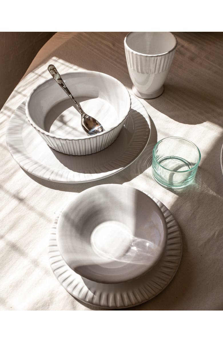Une Vie Nomade Lines Pasta Bowl Set of 4, Alternate, color, Milk White