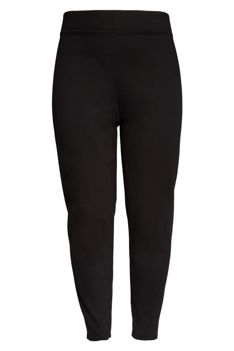 High Waist Ponte Knit Leggings, Alternate, color, RICH BLACK