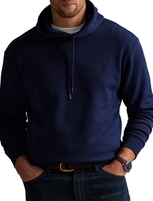 Polo Ralph Lauren Big & Tall Double-knit Hoodie In Blue