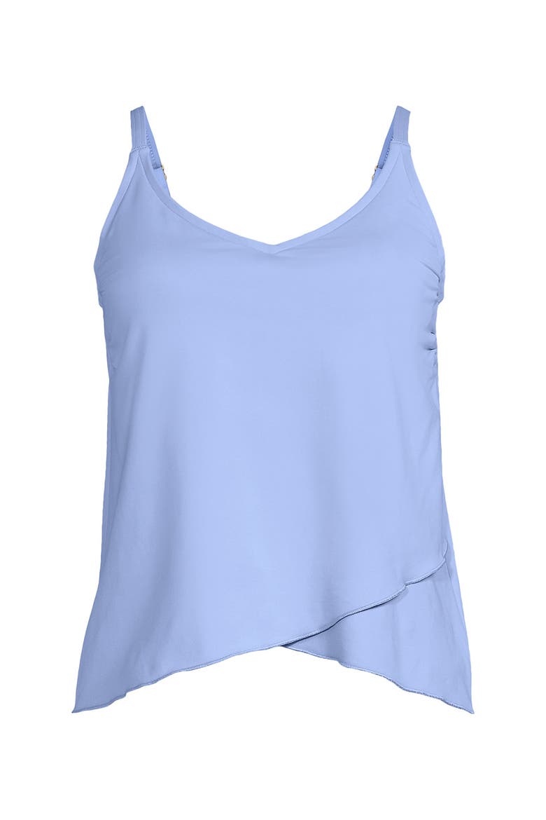 Plus Size DDD-Cup Tulip Hem Tankini Top, Alternate, color, Soft Cloud Blue