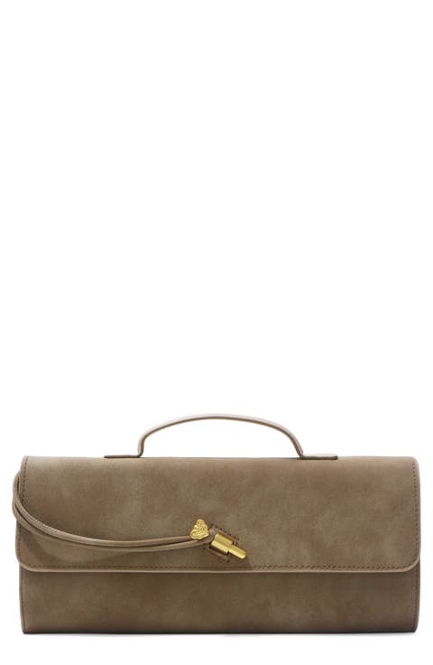Faux Suede Envelope Bag