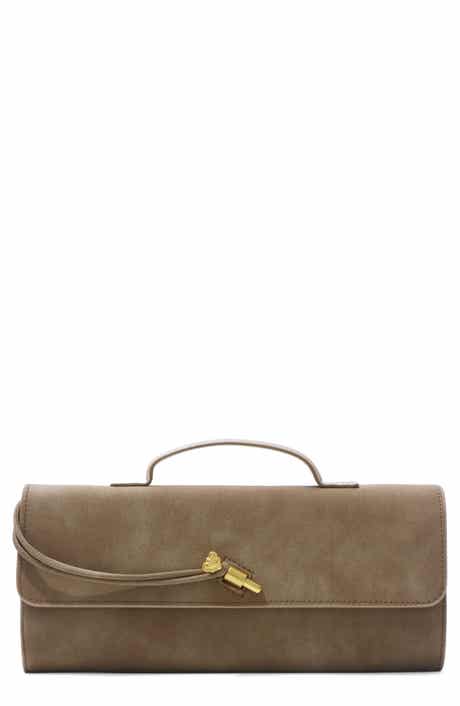 Faux Suede Envelope Bag