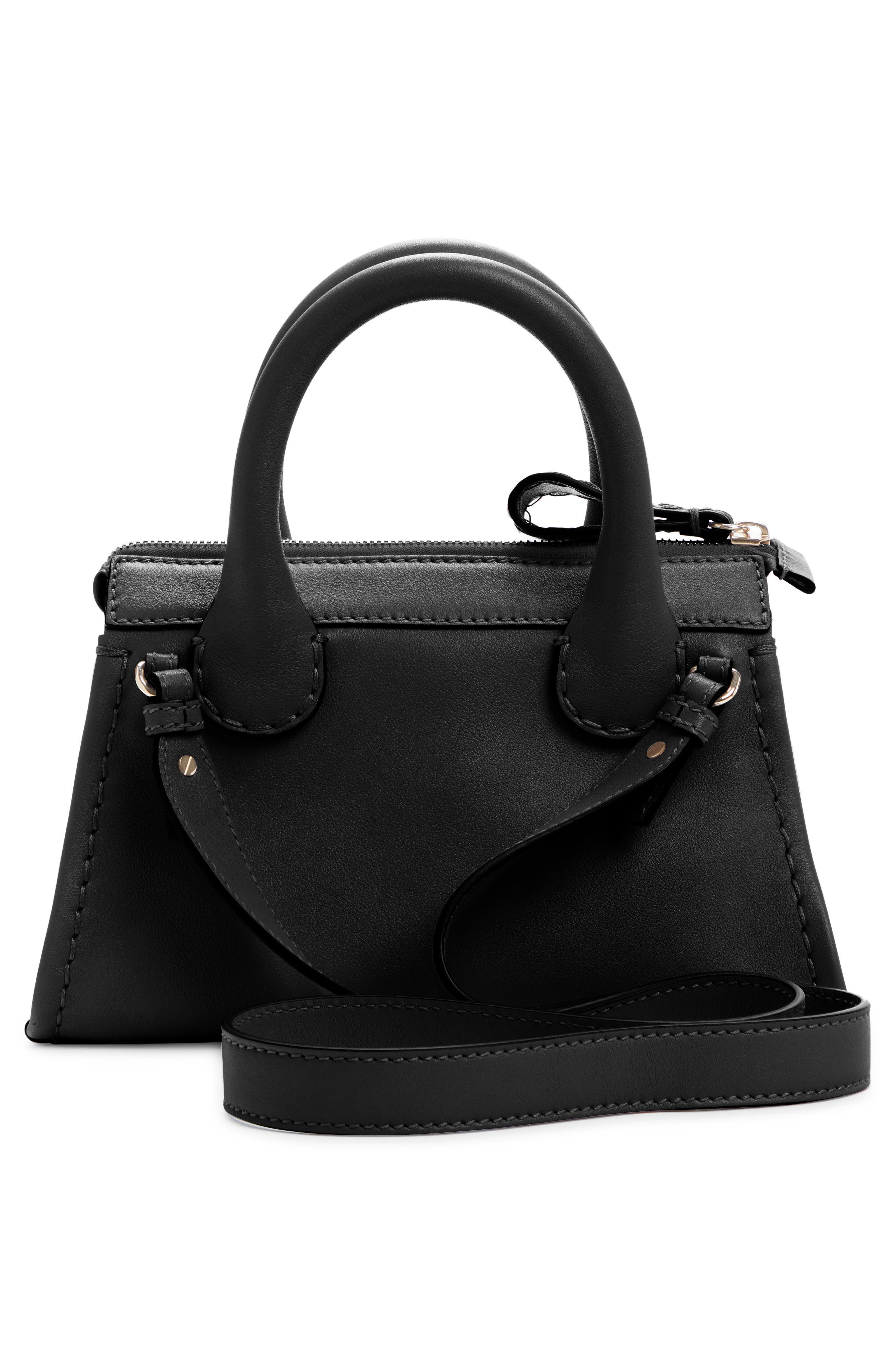 Chloé Mini Edith Leather Satchel, Alternate, color, 