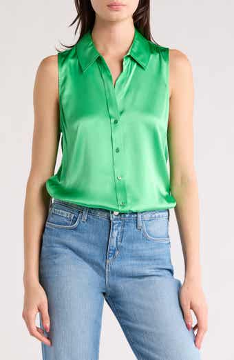 L'AGENCE Emmy Sleeveless Silk Blouse