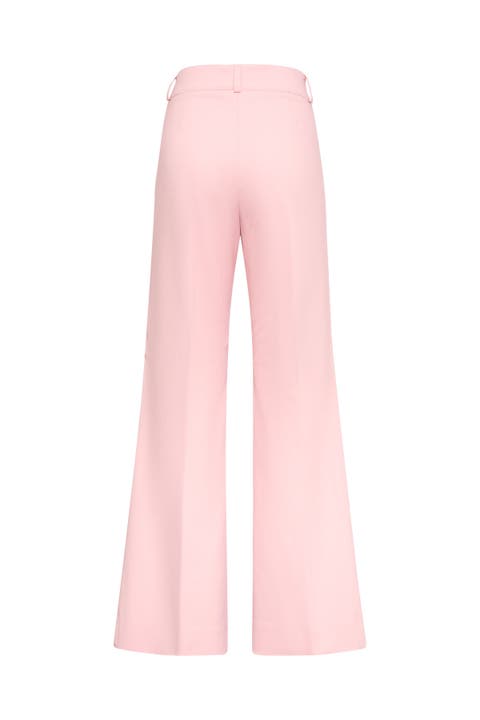Cotton Stretch Trousers With Bootcut