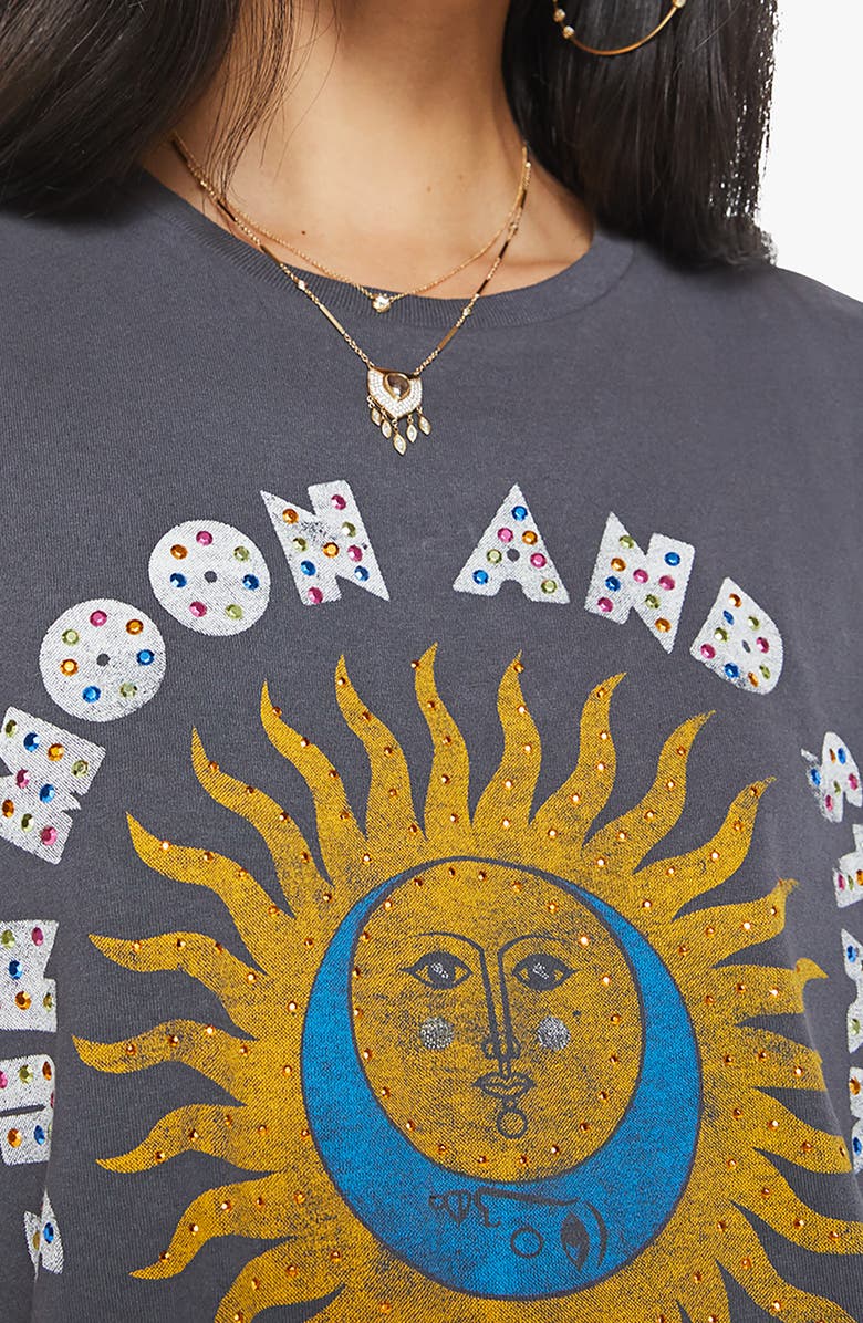 MOTHER The Rowdy Embellished Graphic T-Shirt, Alternate, color, Sun Moon And Stars
