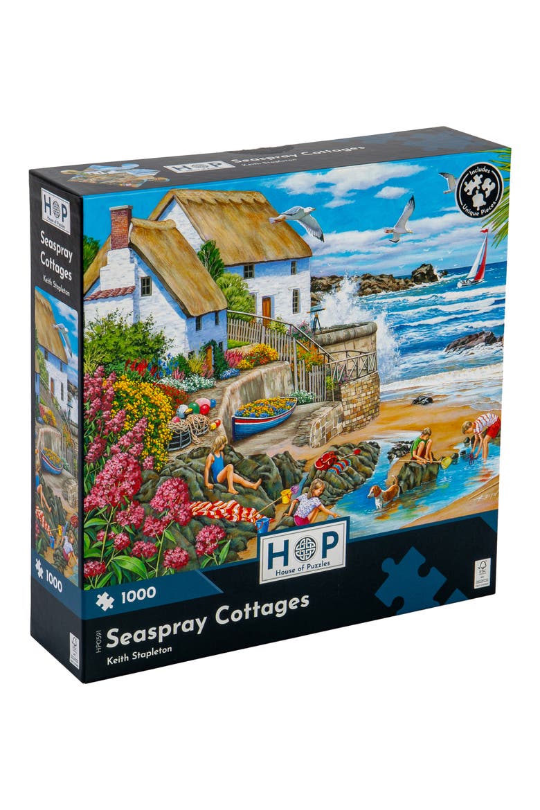 Seaspray Cottages 1000-Piece Jigsaw Puzzle, Main, color, NONE