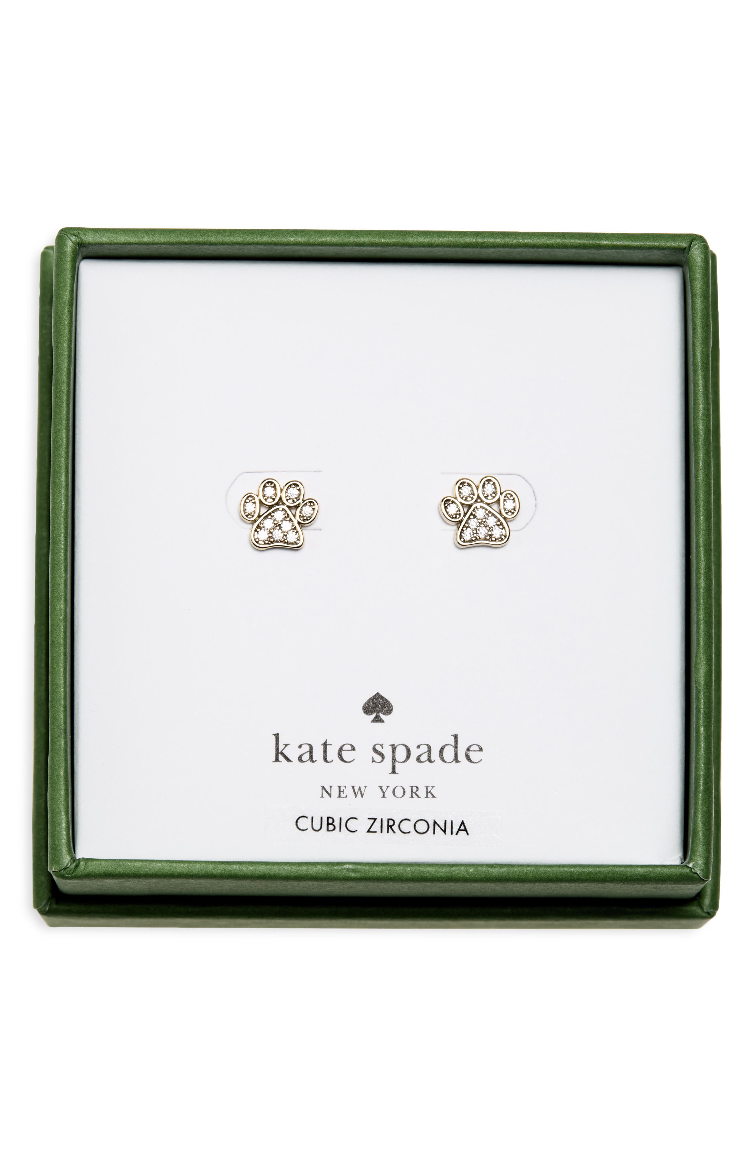 Pavé Paw Stud Earrings