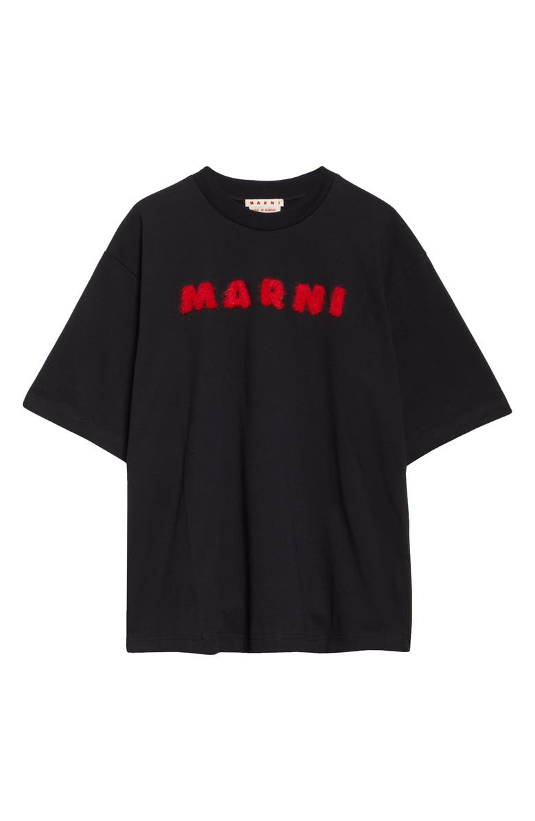 Marni Mohair Logo Graphic T-Shirt, Alternate, color, 