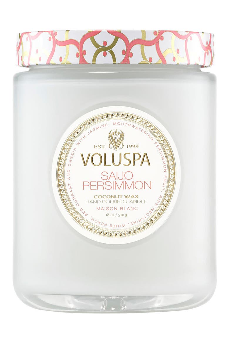 Saijo Persimmon Large Jar Candle, Alternate, color, SAIJO PERSIMMON
