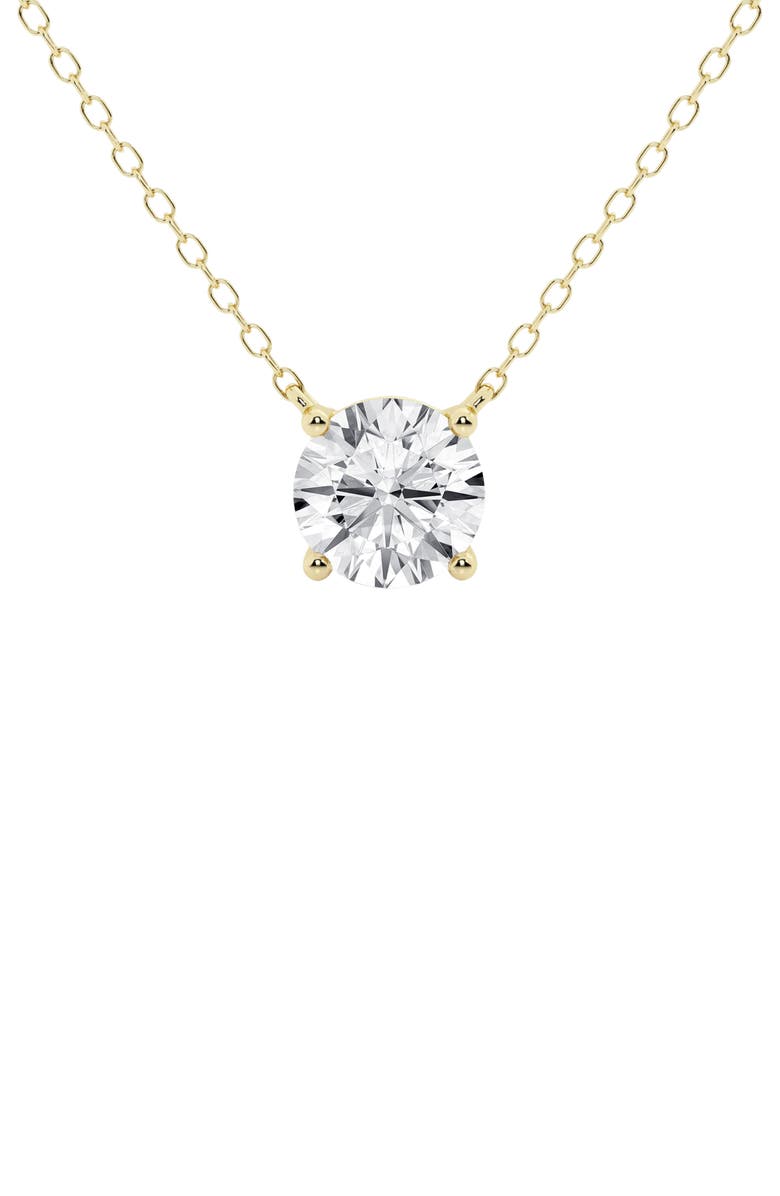 Badgley Mischka Collection Round Cut Lab Created Diamond Necklace - 0.50ctw, Main, color, Gold