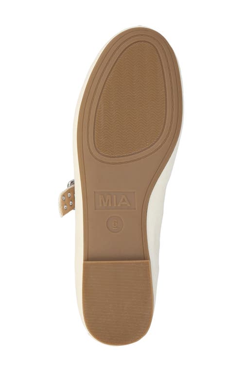 Mia Ulani Grommet Mary Jane Flat In Bone