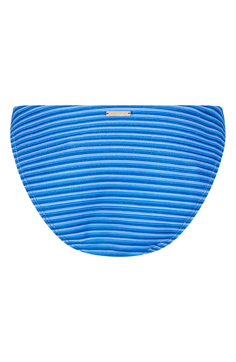 Milly Margot Metallic Stripe Bikini Bottoms, Alternate, color,