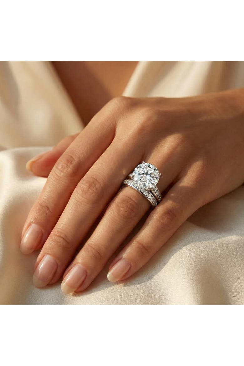 Certified 6Ct Sharon Diamond Engagement Wedding Ring Set Gold Lab Grown, Alternate, color, 10k Yellow Gold